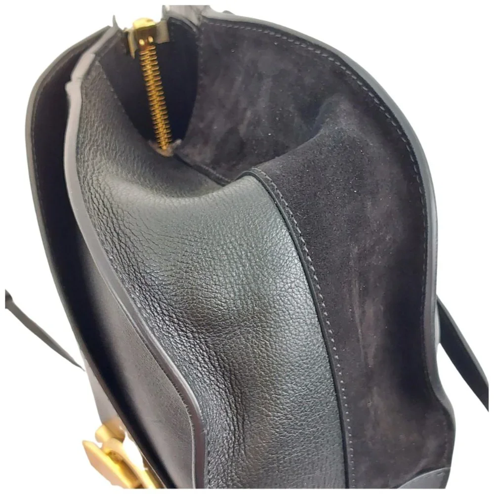 Chloe Goldie Medium Black Leather Shoulder Bag - Picture 4 of 16